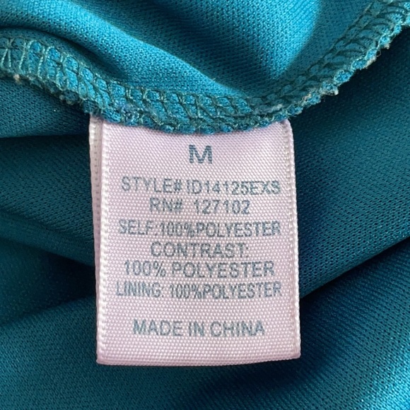 NWOT Alya boho hippie blue yellow tunic sheath dress - Picture 11 of 12